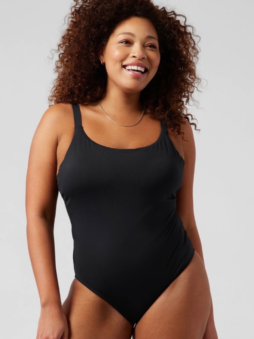 Athleta Hermosa One Piece Swimsuit in Black Size Large Paddleboard Surfing Beach